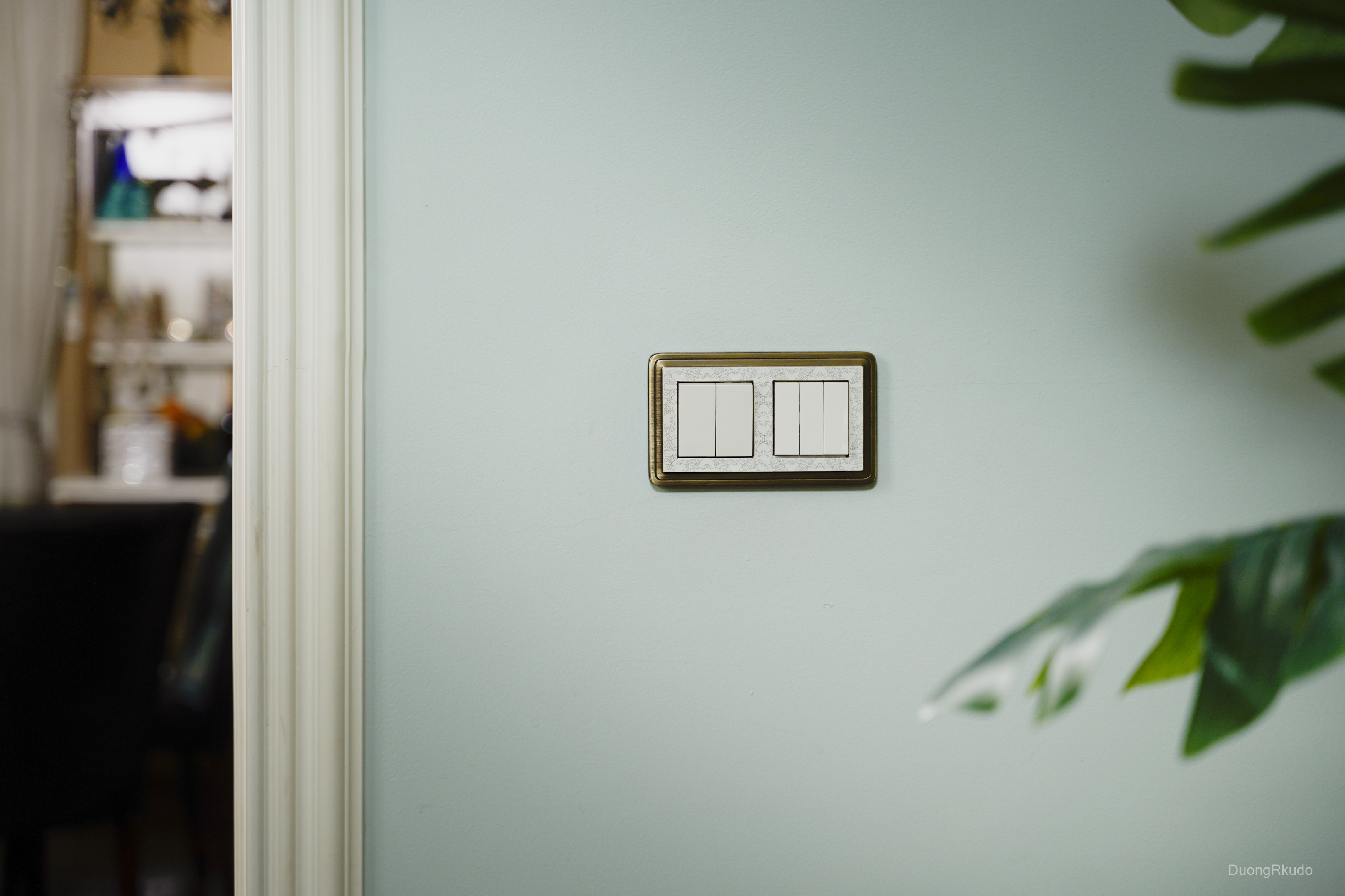 Light switch commercial advertising feature in interior design